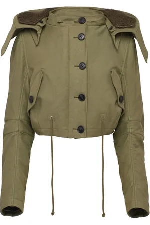 Prada Button-up cropped hooded jacket