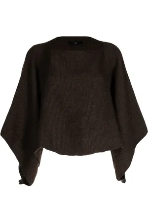 Voz Crew-neck alpaca wool cape