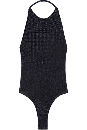 Courrèges Crystal-embellished halterneck body