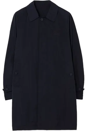 Burberry Single-breasted logo patch coat