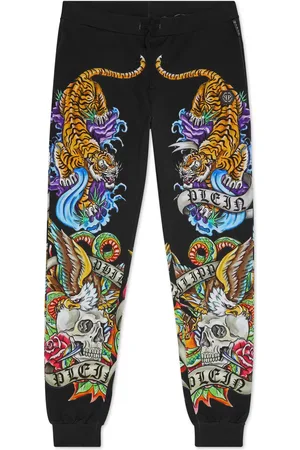 Philipp Plein Tattoo logo-print trousers