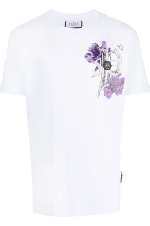 Philipp Plein Floral-print cotton T-shirt