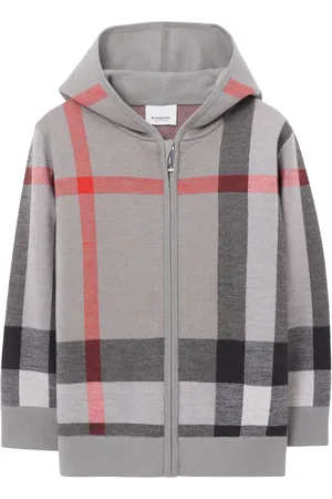 Burberry Check-print wool hoodie