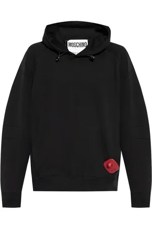 Moschino Security-tag cotton hoodie