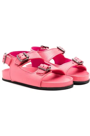 GALLUCCI Double-buckle leather sandals