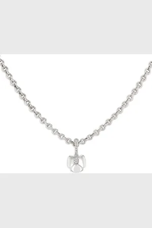 CHAUMET 18K white gold diamond pendant necklace