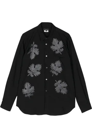 Comme des Garçons Leaf-appliqué buttoned-up shirt