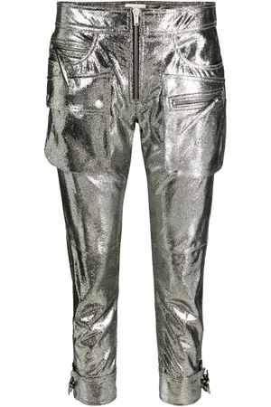Isabel Marant Ciane metallic cropped trousers
