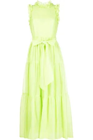 Baruni Ruffle-trim belted maxi dress