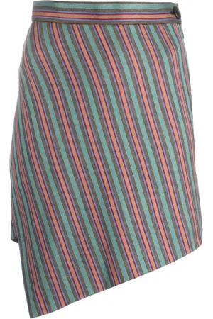 Vivienne Westwood 2010 striped asymmetric miniskirt