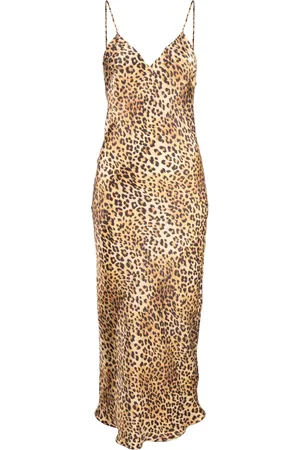 Gilda & Pearl Golden Hollywood leopard-print silk midi dress