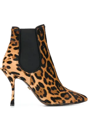 Dolce & Gabbana Leopard print stiletto boots