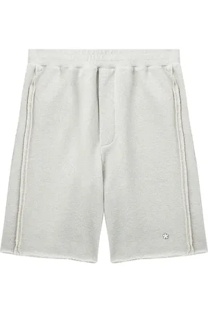BAPY Raw-cut cotton track shorts