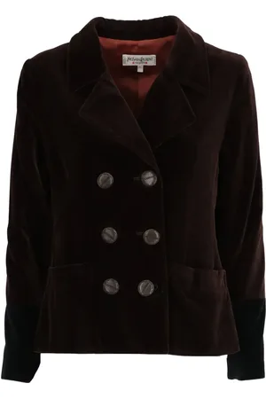 Saint Laurent 1990 velvet double-breasted jacket
