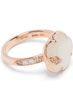 Pasquale Bruni 18K rose gold Petit Joli Lunaire diamond and pearl ring