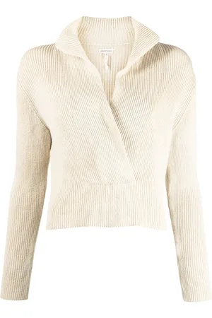 Hermès 1990-2000s crossover-neck ribbed jumper
