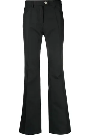 Courrèges Logo-embroidered bootcut trousers