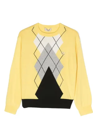 Twin-Set Diamond-pattern logo-charm sweatshirt