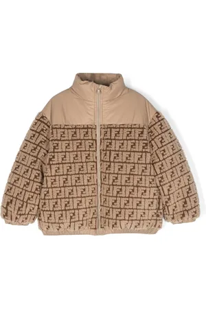 Fendi FF-motif fleece down jacket
