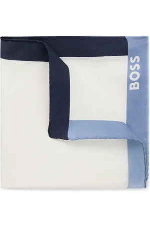HUGO BOSS Logo-print silk scarf