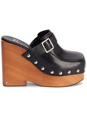 Ami Studded platform mules