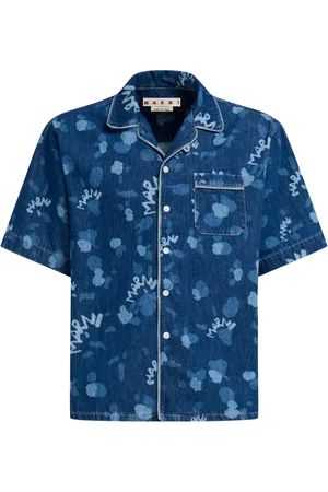 Marni Logo-print denim shirt