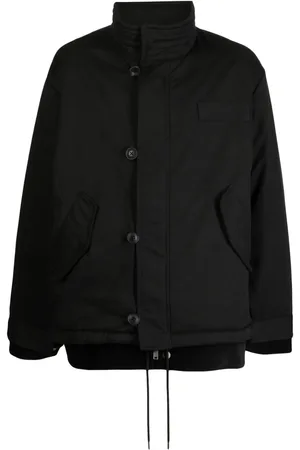 FIVE CM Funnel-neck layered down jacket