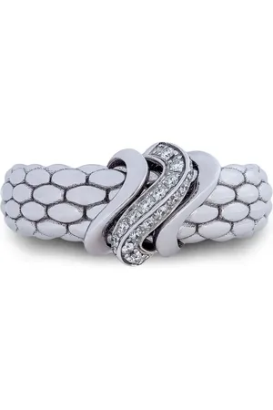 FOPE 18kt white gold pavé set diamond ring