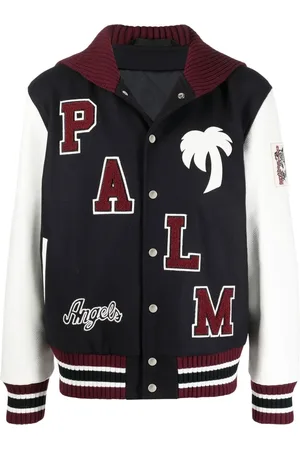 Palm Angels Logo-patch varsity jacket