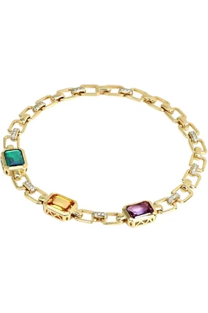 Lark & Berry 14kt yellow Nexus multi-stone chain bracelet
