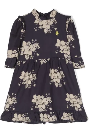 The Animals Observatory Tortoise Kids linen-blend dress