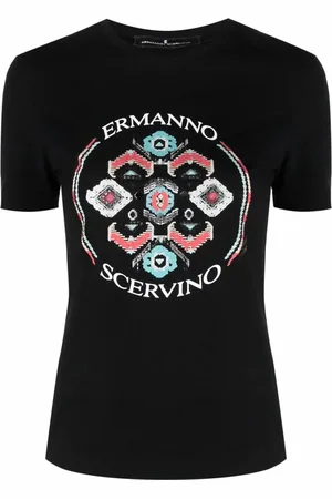 ERMANNO SCERVINO Abstract logo print T-shirt