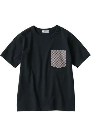 Familiar Gingham-check cotton T-shirt