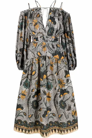 ULLA JOHNSON Floral-print flared dress