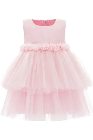 Mimi Tutu Floral-embellished tulle-skirt dress