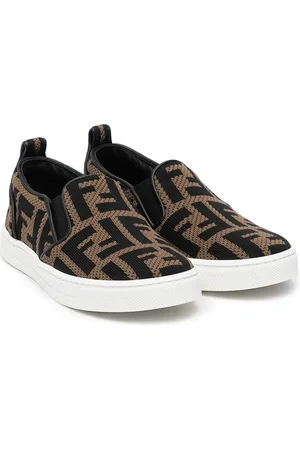 Fendi TEEN FF-print slip-on sneakers