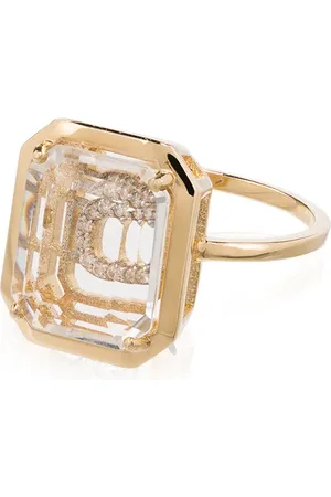 Mateo 14kt C initial ring