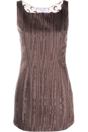 Marine Serre Crescent-Moon panelled minidress