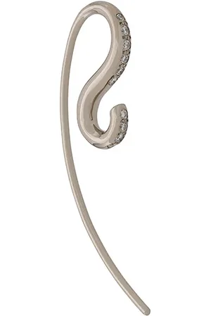 CHARLOTTE CHESNAIS 18kt white gold Petit Hook diamond single earring
