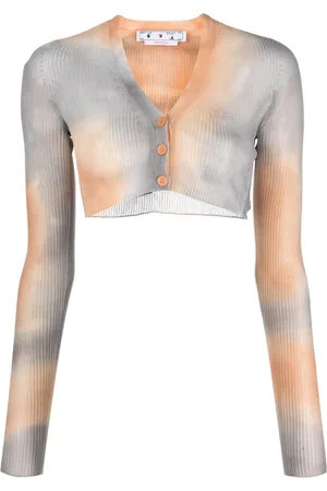 OFF-WHITE Tie-dye cropped cardigan