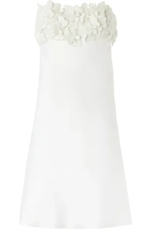 GENNY Floral-appliqué mini dress