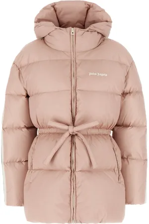 Palm Angels Drawstring hooded puffer jacket
