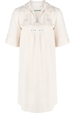 See by Chloé Short-sleeve embroidered minidress