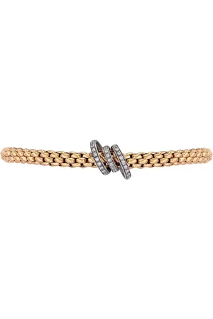 FOPE 18kt rose and white gold Flexible pavé set diamond bracelet