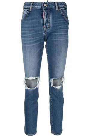 Dsquared2 Cut-out slim denim jeans