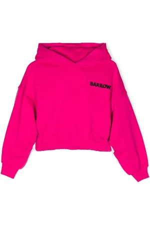BARROW Logo print cropped hoodie