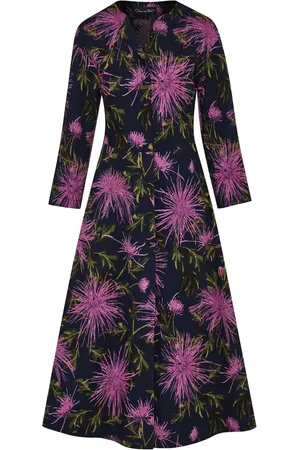 Oscar de la Renta Chrysanthemum cotton poplin dress