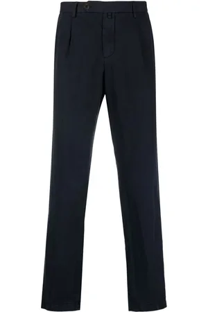 BRIGLIA Straight leg cotton chinos