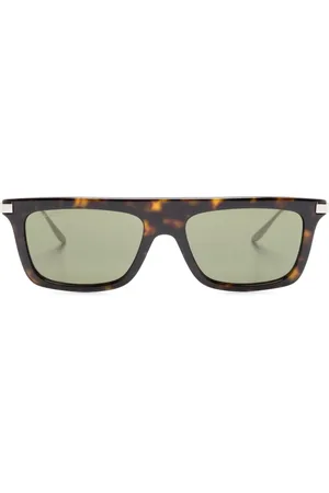 Gucci Tortoiseshell rectangle-frame sunglasses