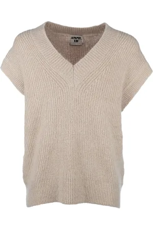 A PAPER KID Ribbed-knit top